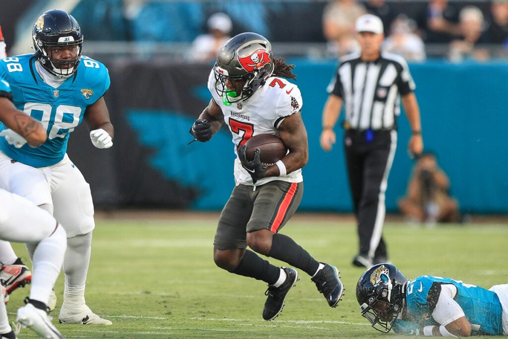Bucs And Jaguars Working On Joint Practices, Preseason Game 2 Bucs Rb Bucky Irving