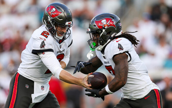 Bucs Rb Bucky Irving And Qb Kyle Trask