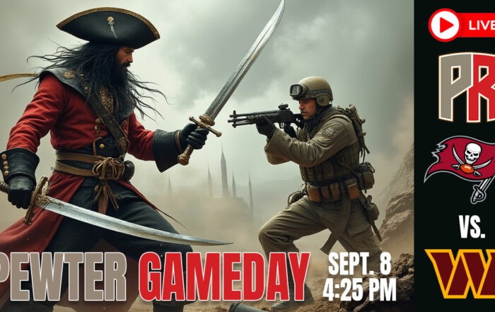 Pewter Gameday Bucs Commanders