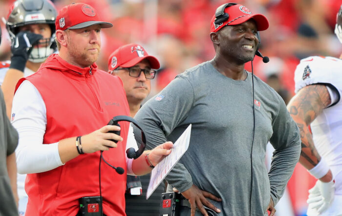 Bucs Hc Todd Bowles, Oc Liam Coen - Photo By: Cliff Welch P/R