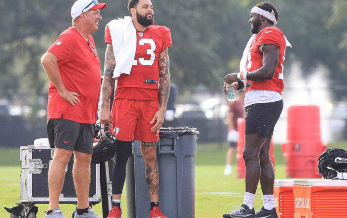Bucs Gm Jason Licht And Wrs Mike Evans And Chris Godwin