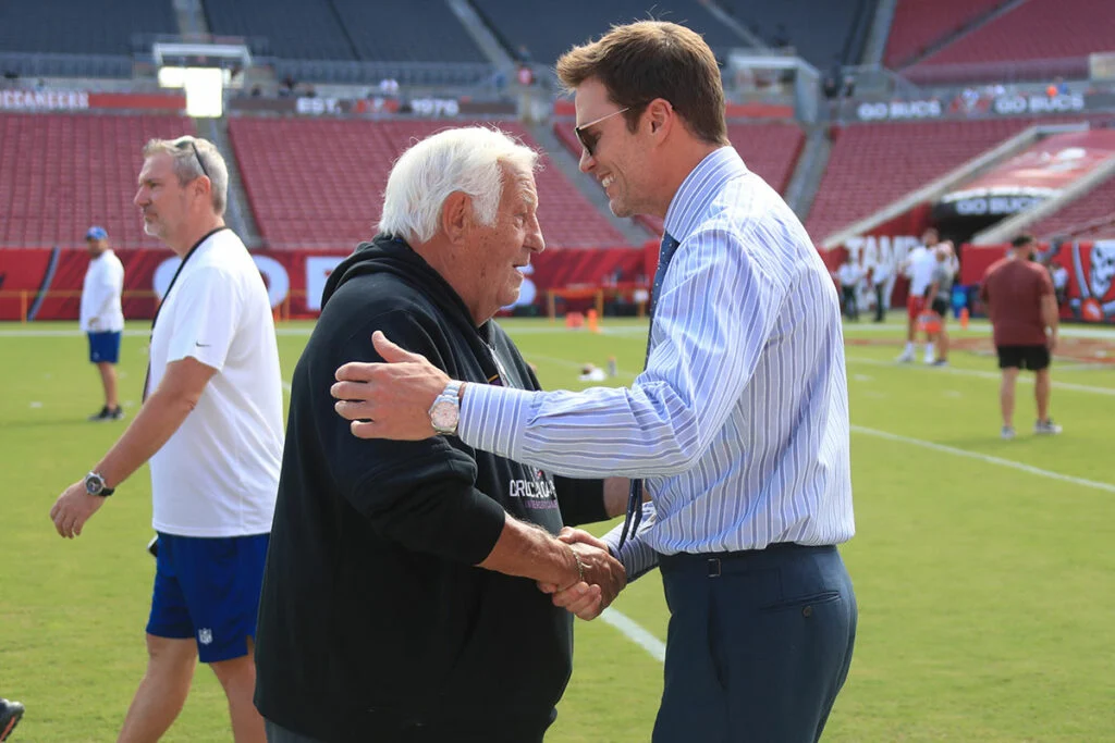 Bucs Assistant Coach Tom Moore And Tom Brady
