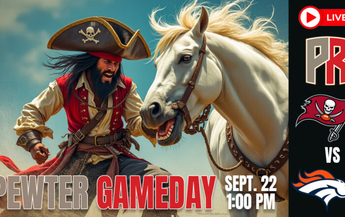 Bucs Broncos Pewter Gameday