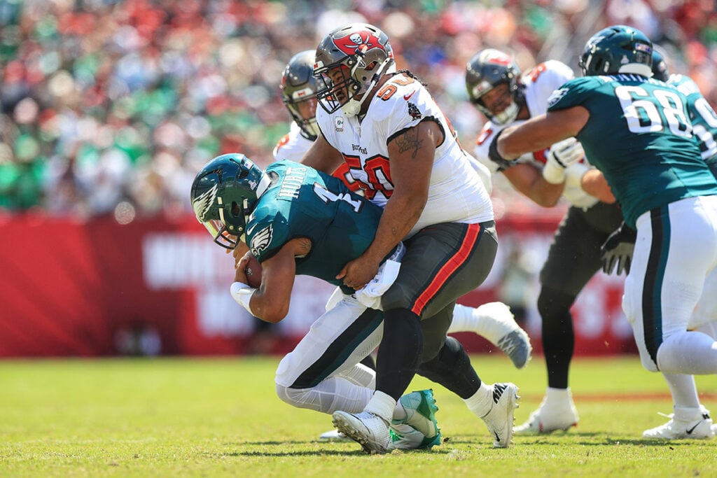 Bucs Rule 4 Out On Final Week 1 Injury Report 3 Bucs Dt Vita Vea And Eagles Qb Jalen Hurts