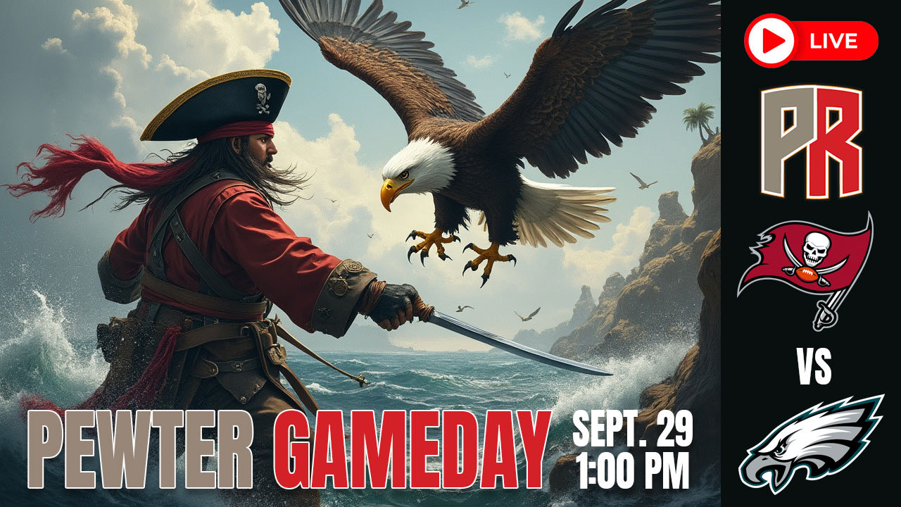 Bucs Eagles Pewter Gameday