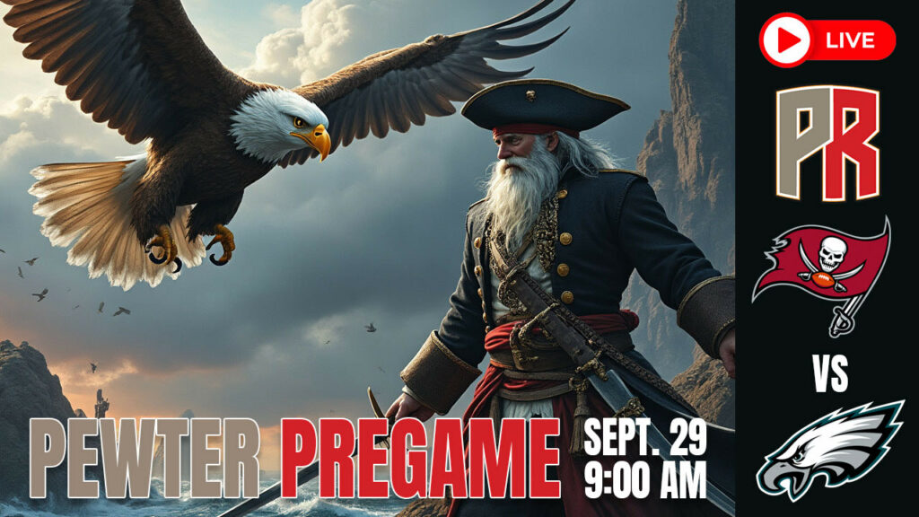 Bucs Eagles Pewter Pregame