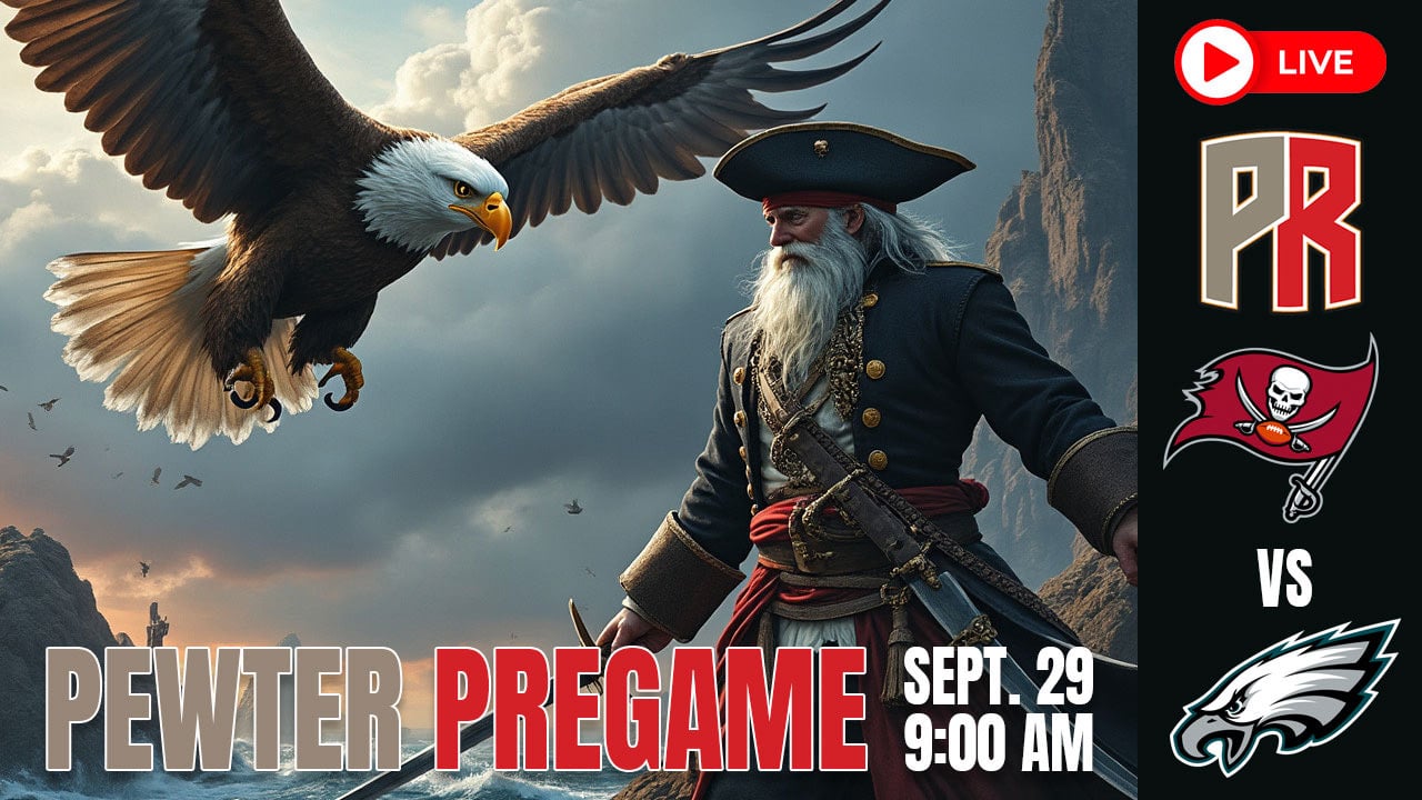 Bucs Eagles Pewter Pregame