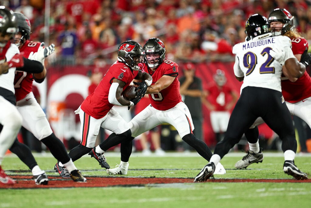 Pewter Report Podcast: Bucs Offensive Coaches Speak 2 Bucs Rb Bucky Irving And Qb Baker Mayfield