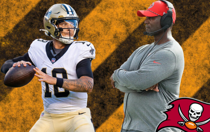 Saints Qb Spencer Rattler And Bucs Head Coach Todd Bowles