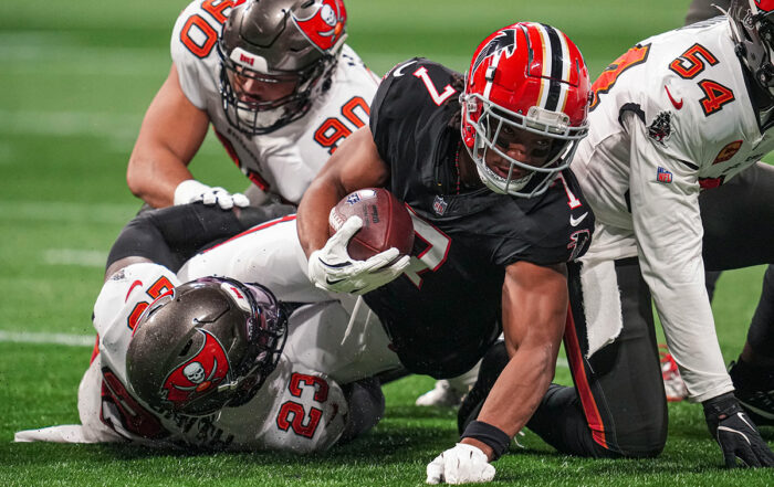 Falcons Rb Bijan Robinson And Buccaneers Ncb Tykee Smith