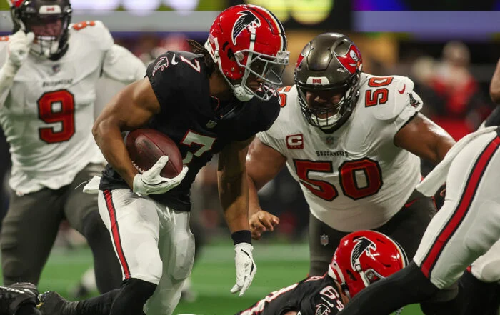Bucs Dt Vita Vea And Falcons Rb Bijan Robinson