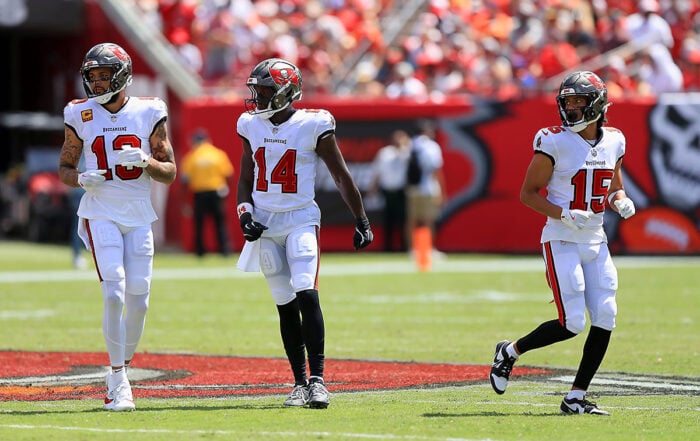 Bucs Wrs Mike Evans, Chris Godwin And Jalen Mcmillan
