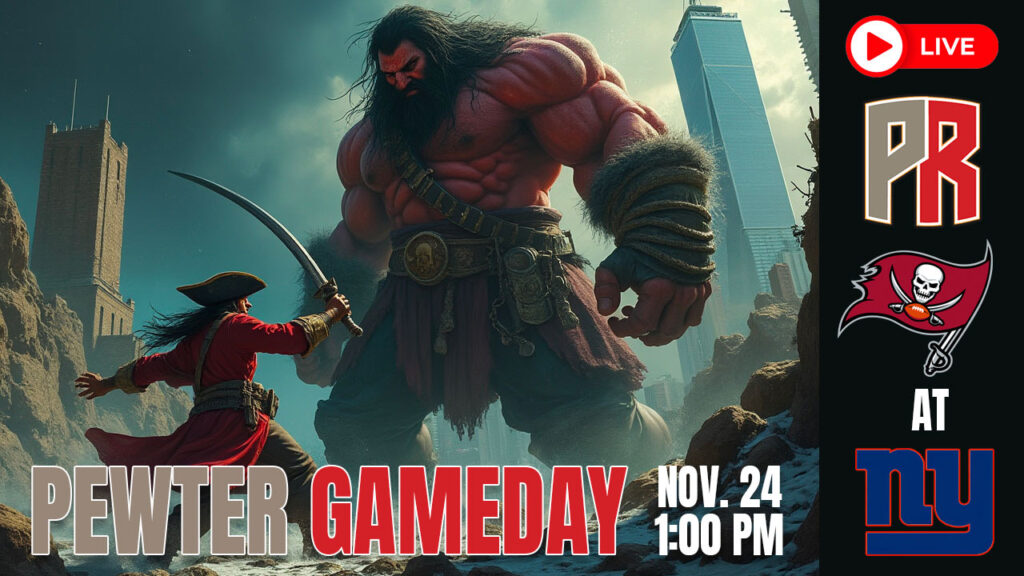 Pewter Gameday Bucs Giants