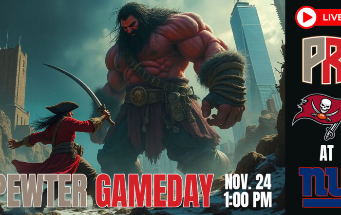 Pewter Gameday Bucs Giants