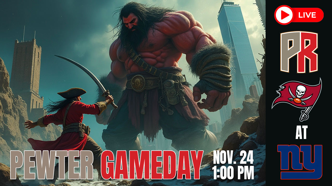Pewter Gameday Bucs Giants