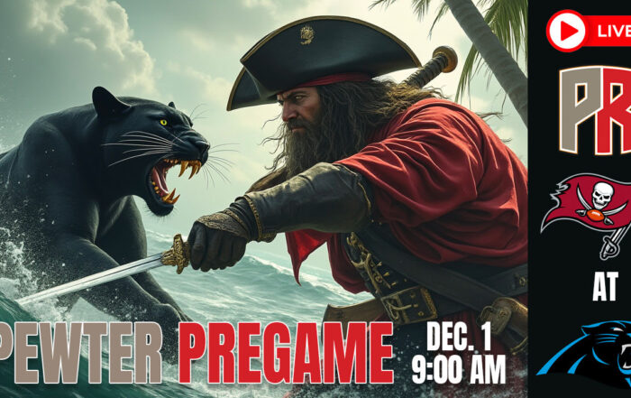 Bucs Panthers Pewter Pregame