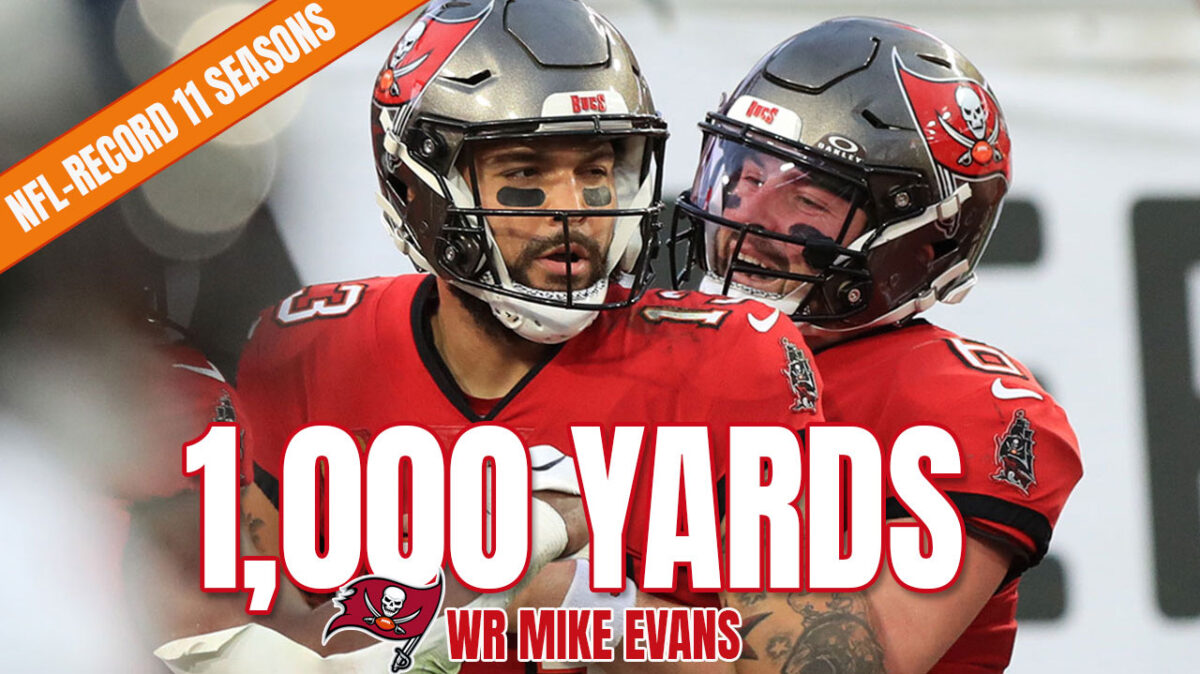 BREAKING Mike Evans Reaches 1,000 Yards For 11th Straight Season