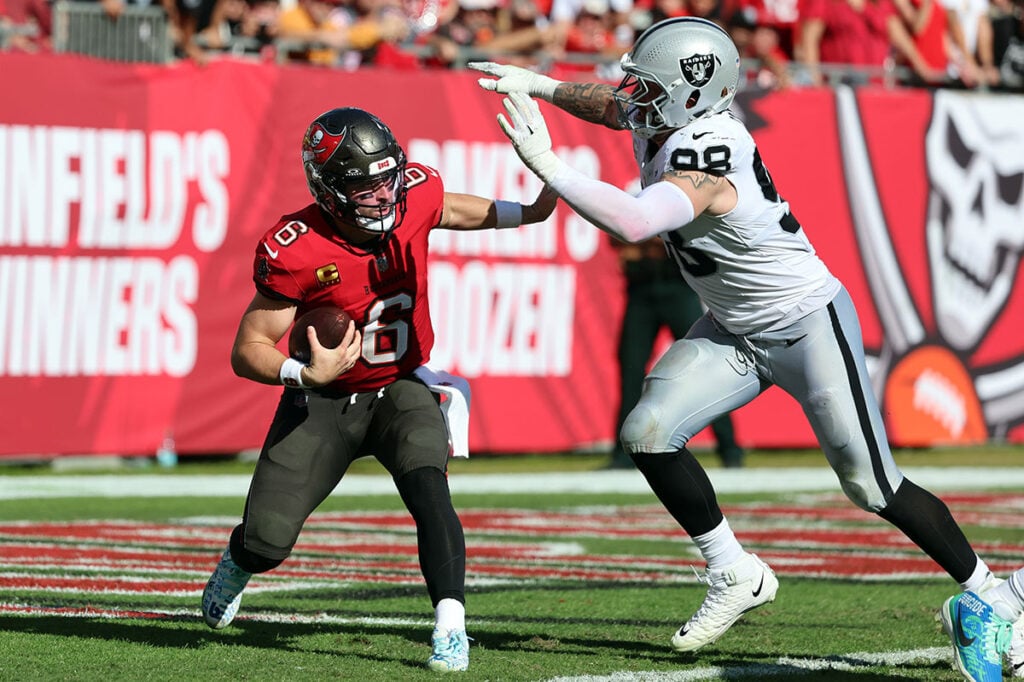 Evaluating Bucs Landing Maxx Crosby In Espn'S Trade Proposal 2 Bucs Qb Baker Mayfield And Raiders De Maxx Crosby