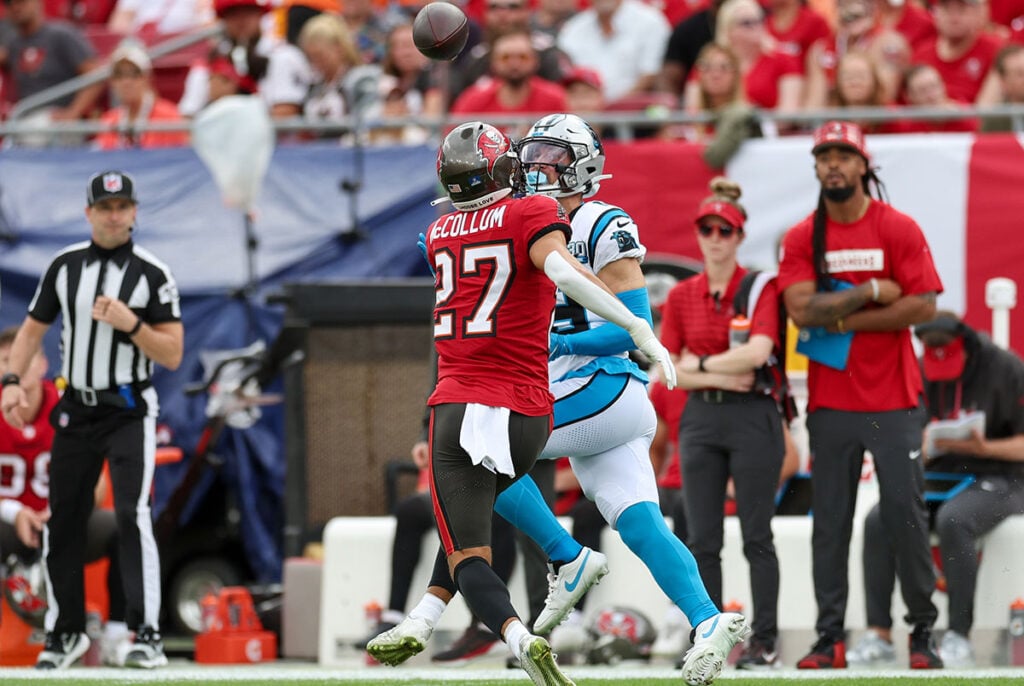 Bucs Planning A Big Overhaul To Their Pass Coverage 3 Bucs Cb Zyon Mccollum And Panthers Wr Adam Thielen