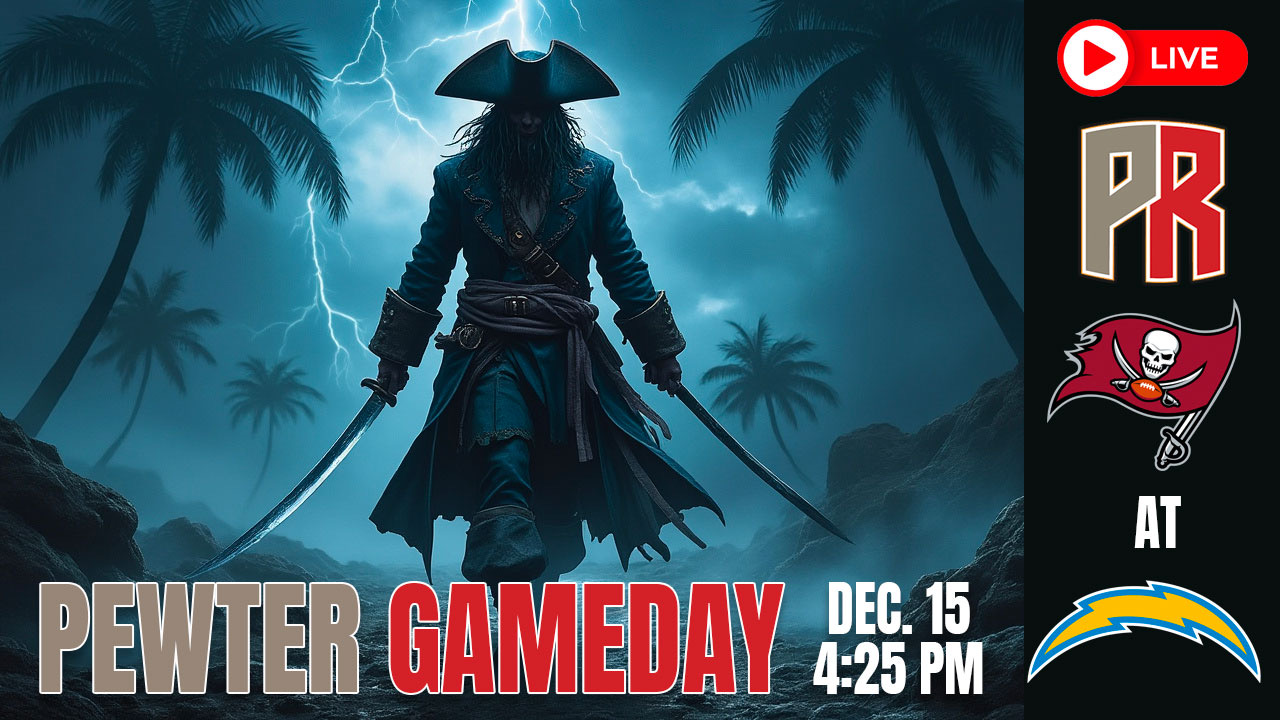 Bucs Chargers Pewter Gameday