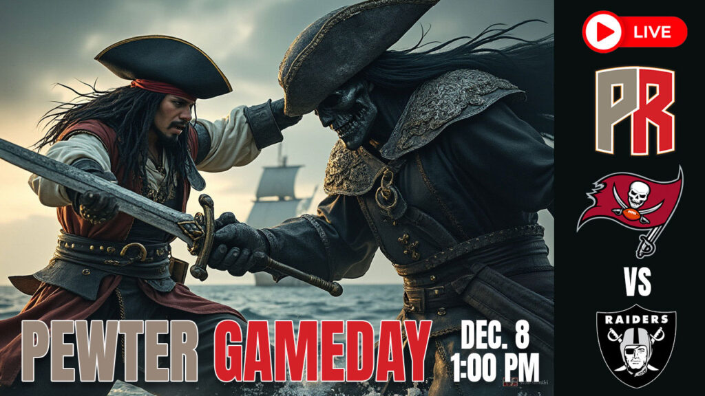 Bucs Raiders Pewter Gameday