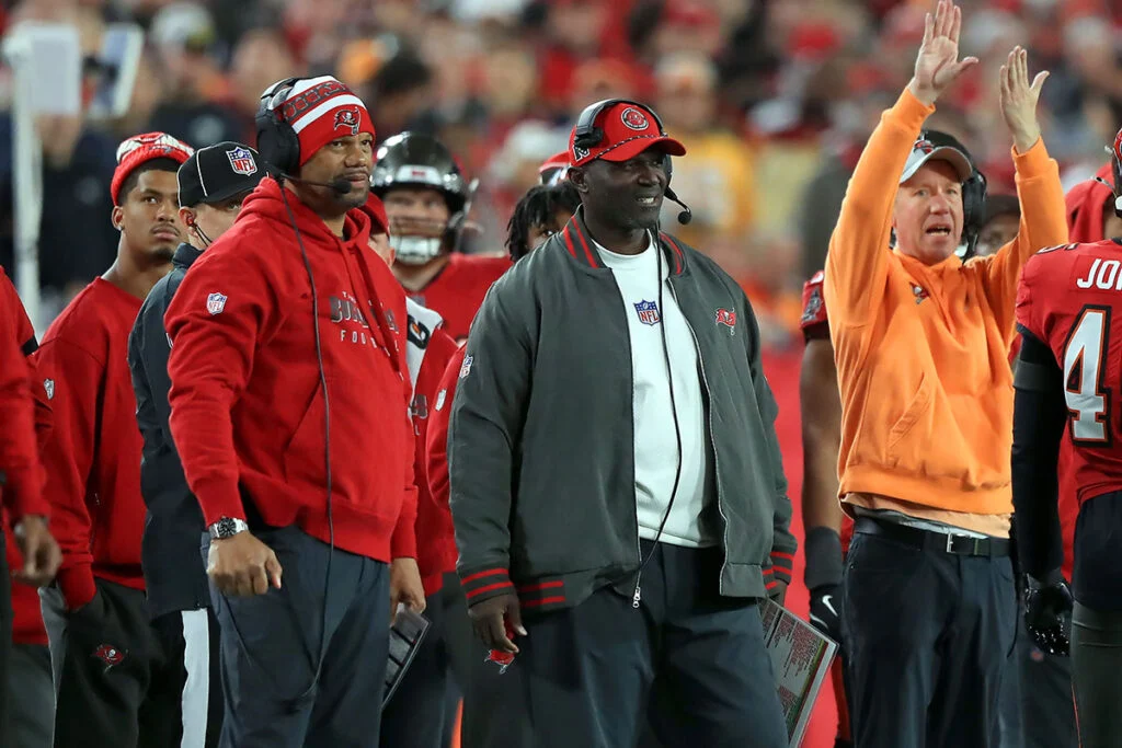 Bucs Head Coach Todd Bowles And St Coordinator Thomas Mcgaughey