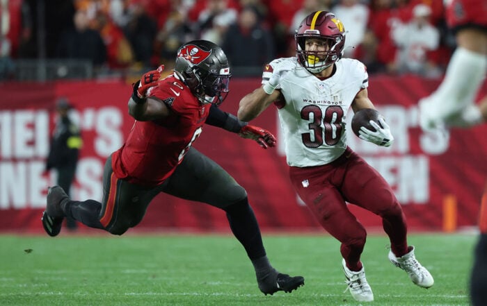 Bucs Olb Yaya Diaby And Commanders Rb Austin Ekeler
