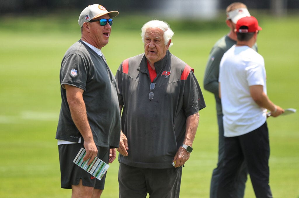 Bucs Land Megastar In Hypothetical Trade Scenario 5 Bucs Gm Jason Licht And Senior Offensive Assistant Tom Moore