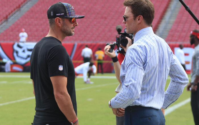 Bucs Assistant General Manager John Spytek And Former Qb Tom Brady