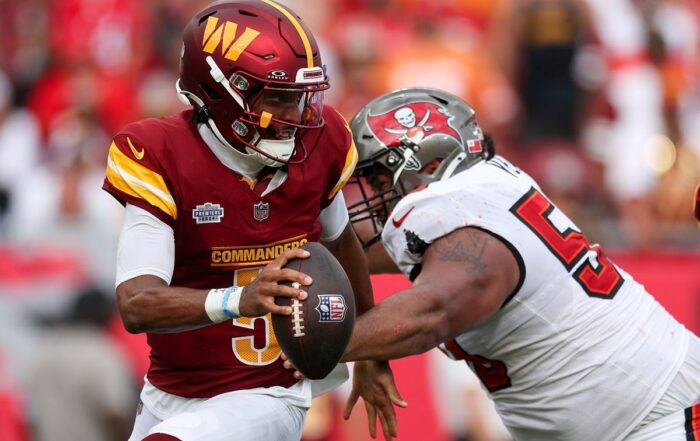 Bucs Nt Vita Vea And Commanders Qb Jayden Daniels