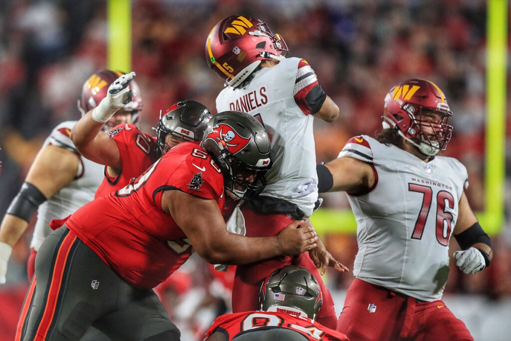 Bucs Get Second Player On Nfl Top 100 List 5 Bucs Dt Vita Vea And Commanders Qb Jayden Daniels