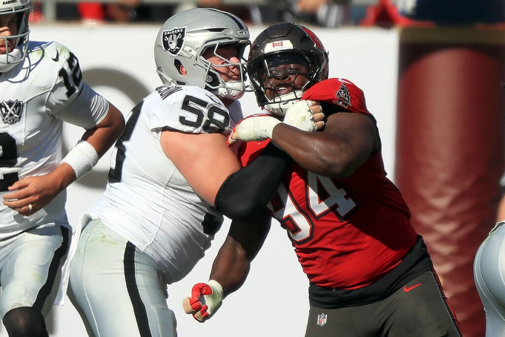 Bucs Storylines: The Buzz Surrounding Calijah Kancey In 2025 5 Bucs Dt Calijah Kancey And Raiders C Jackson Powers-Johnson