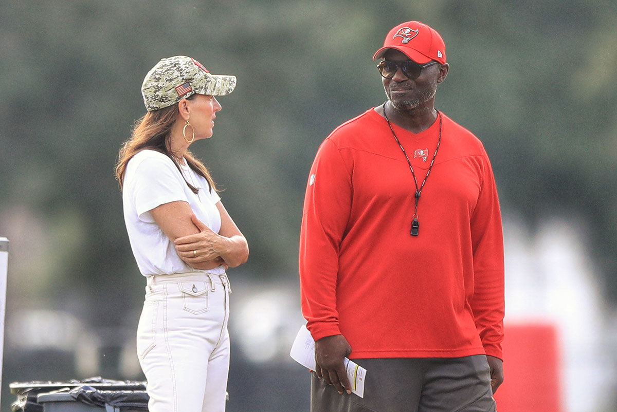 Bucs Co-Owner Darcie Glazer-Kassowitz And Head Coach Todd Bowles