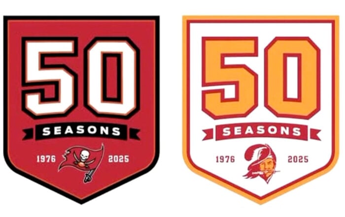 Bucs 50Th Season Logos