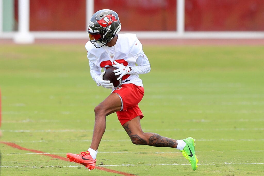 Bucs Rookie Mini-Camp Insider Day 2: Big Presence For Wrs, Another Pick-Six 2 Bucs Wr Tez Johnson