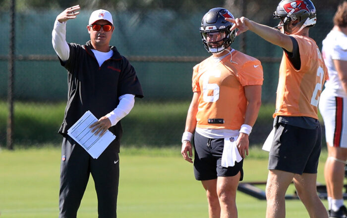Bucs Oc Josh Grizzard And Qbs Baker Mayfield And Kyle Trask