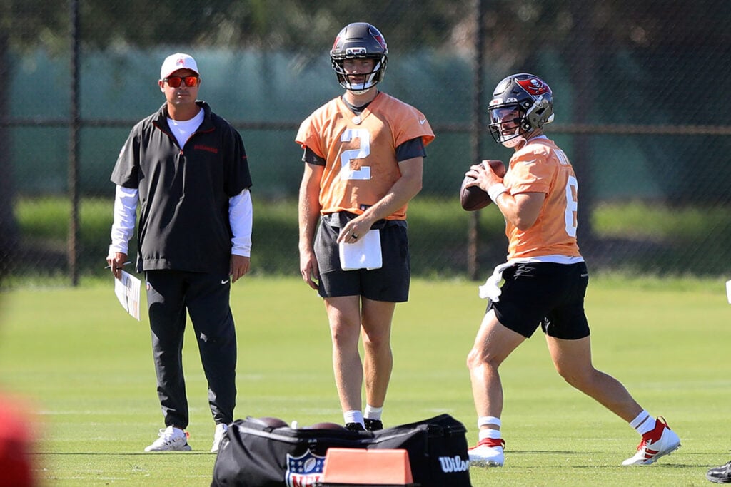 Which Young Bucs Are Fighting To Secure Their Future? 5 Bucs Oc Josh Grizzard And Qbs Kyle Trask And Baker Mayfield