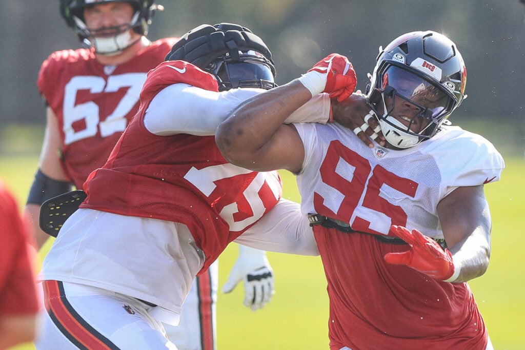 Elijah Roberts Camp Diary: We Can Use The Heat To Our Advantage 5 Bucs Dt Elijah Roberts And G Raiqon O'Neal