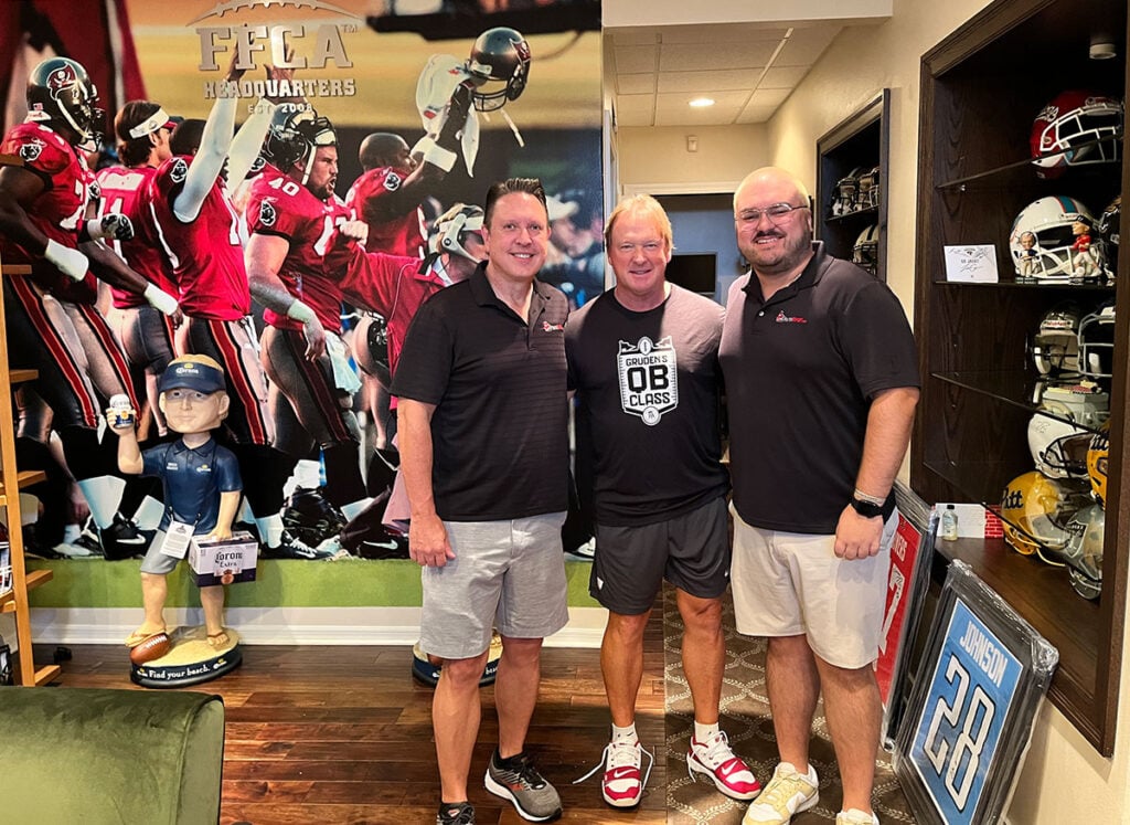 Sr'S Fab 5: Jon Gruden Wants To Coach Again, Loves The 2025 Bucs 4 Pewter Report'S Scott Reynolds And Bailey Adams And Former Bucs Head Coach Jon Gruden