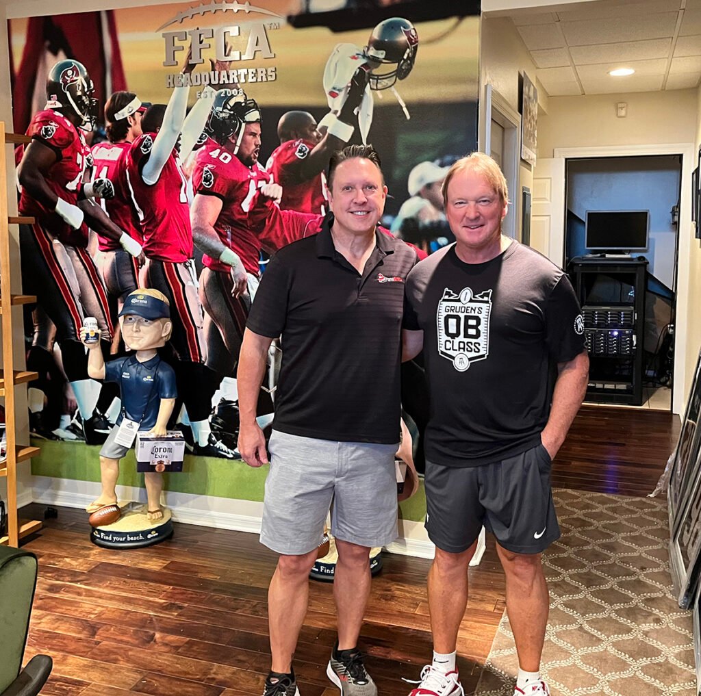 Sr'S Fab 5: Jon Gruden Wants To Coach Again, Loves The 2025 Bucs 3 Pewter Report'S Scott Reynolds And Former Bucs Head Coach Jon Gruden