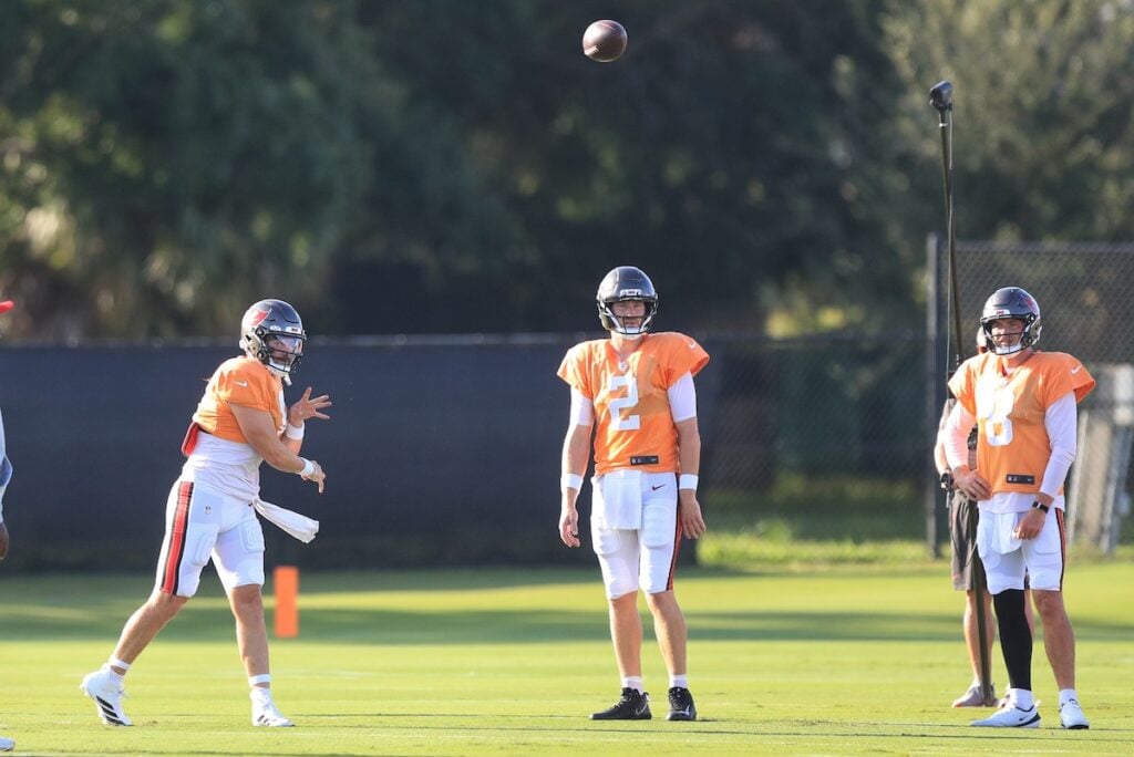 Bucs Camp Insider 8-5: Team Leaders Return, Sloppy Play In Trenches 3 Bucs Qb Baker Mayfield - Photo By: Cliff Welch P/R