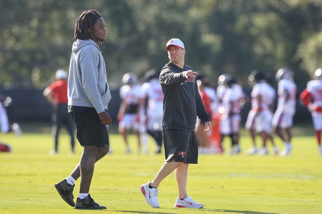 Bucs Camp Insider 8-5: Team Leaders Return, Sloppy Play In Trenches 6 Bucs Assistant Gm Mike Greenberg And Qb Teddy Bridgewater - Photo By: Cliff Welch P/R