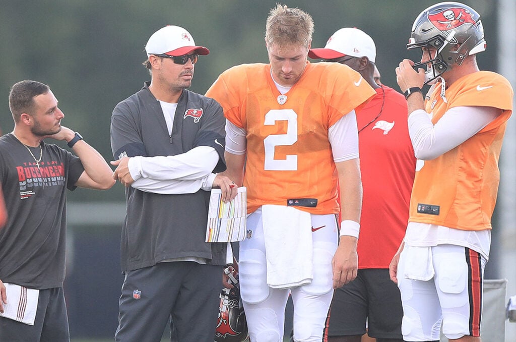 Bucs Camp Insider 8-1: Kyle Trask'S Best Day Yet, Peanut Punches Galore 4 Bucs Oc Josh Grizzard And Qbs Kyle Trask And Connor Bazelak