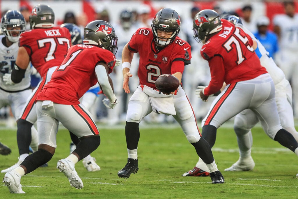 Bucs Rb Rachaad White And Qb Kyle Trask