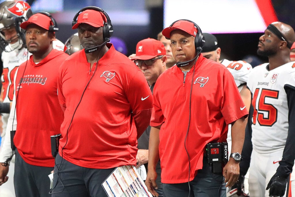 Bucs Hc Todd Bowles And Pass Game Coordinator George Edwards