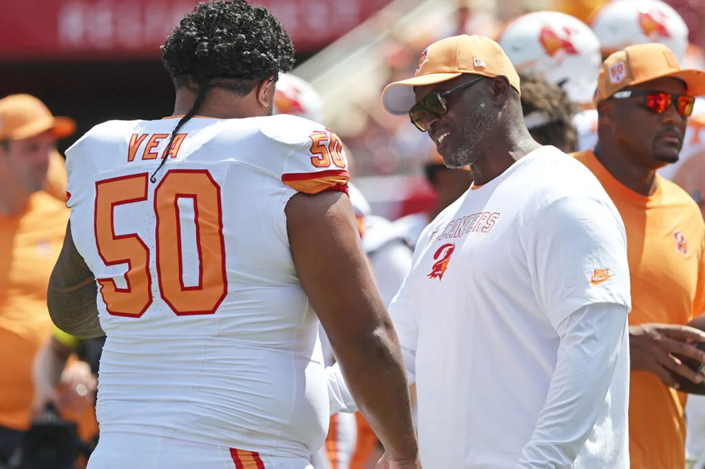 Bucs' Quest For Nfc South Five-Peat Off To Roaring Start 3 Bucs Dt Vita Vea And Hc Todd Bowles