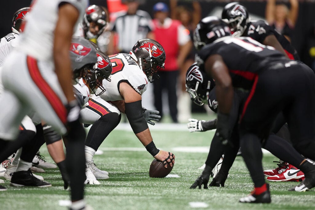 Bucs' Surprise O-Line Shakeup Worked Vs. Falcons 5 Bucs C Ben Bredeson