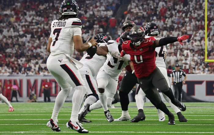 Bucs Olb Yaya Diaby And Texans Qb C.j. Stroud