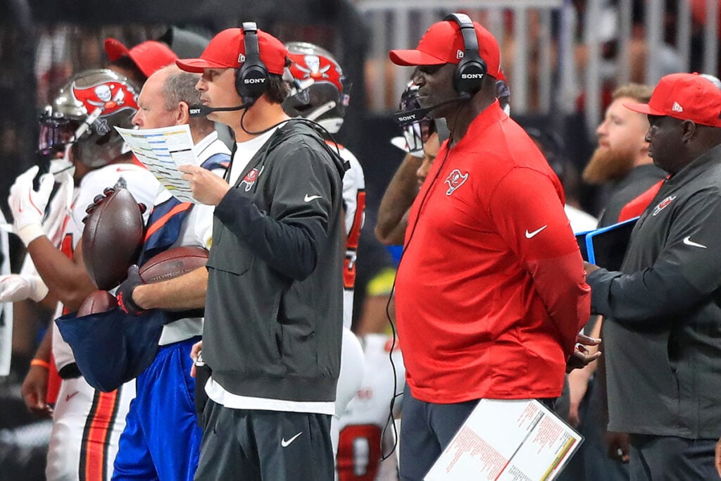 Josh Grizzard Credits Bucs O-Line Coaches For An &Amp;Quot;Unbelievable Job&Amp;Quot; 4 Bucs Oc Josh Grizzard And Hc Todd Bowles