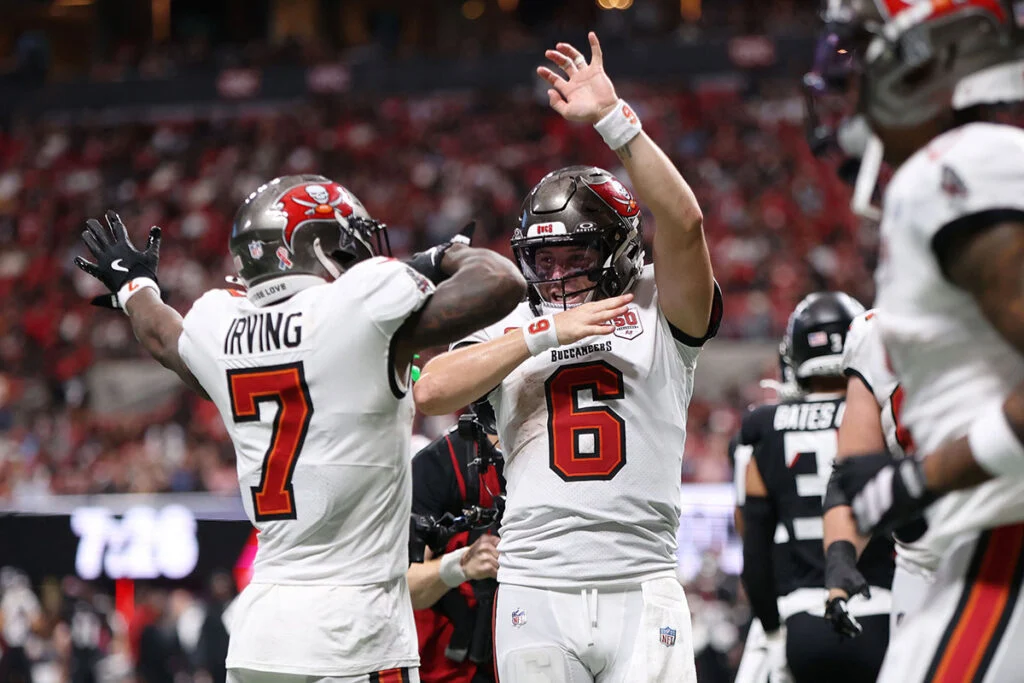 Bucs Rb Bucky Irving And Qb Baker Mayfield